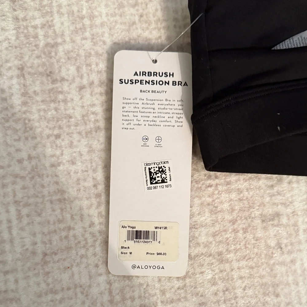 ALO Yoga Classic Black Sports Bra size M brand new - Picture 2 of 5